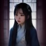 一位年轻女性网络安全顾问在办公室电脑屏幕前专注查看安全监控数据